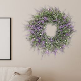 Artificial Lavender Wreath Garland Door Window Farmhouse Wall Outdoor Decor For Wedding Party Decoration