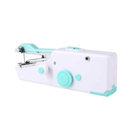 INNE Sewing Machines Portable Manual Mini Needlework Hand-Held Tools Accessories Clothes Useful Handwork Electric Household DIY