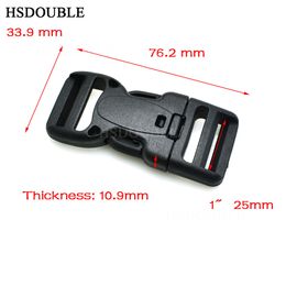 Black plastic Dual Adjustable & Security Double Lock Buckle for Tactical Belts Webbing 25MM 32MM 50MM Outdoor Backpack Accessori