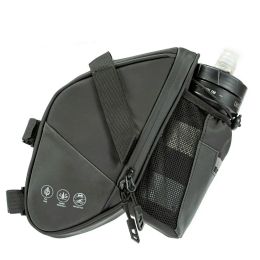 Bicycle Saddle Bag With Water Bottle Pocket Waterproof MTB Bike Rear Bags Cycling Rear Seat Tail Bag Bike Accessories