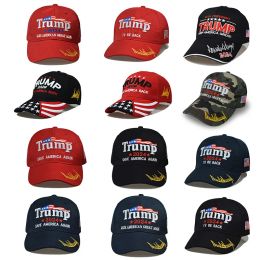 Styles Donald 12 Trump 2024 Cappello ricamato da baseball con cinghia regolabile salvo Amercia di nuovo Banner 0410