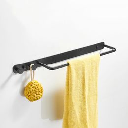 Aluminium black/white Towel Ring Towel Bar Lavatory Towel Rack Holder Hanger Towel Robe Hooks Bathroom Accessories