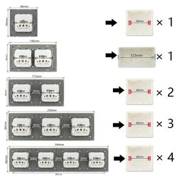 Wall Socket 16A EU Socket USB Plug Home Electrical Outlet Gray Grey Glass Spain Russia Single Double Triple Triple Quadruple