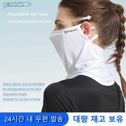 Fashion Face Masks Neck Gaiter Ice Silk Anti Ultraviolet Face Mask Unisex Breathable Balaclava UV Blocking Military Bandana Multicam Gaiter Scarf Sunscreen 240410