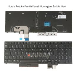 Keyboards Laptop Backlit Keyboard For Lenovo ThinkPad P15 / P17 / T15g Gen1 20UR 20US 20ST 20SU 20SN 20SQ Swedish Finnish Danish Norwegian