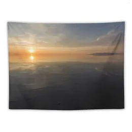 Tapestries Great Salt Lake Sunset Tapestry Room Decor Korean Style Bedroom Aesthetic Funny Home