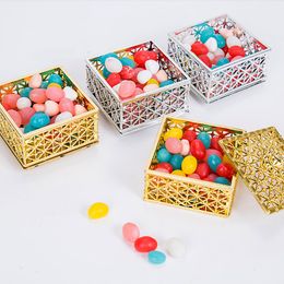 Pack of 12pcs Delicate Luxury Gridding Shape Candy Box Wedding Party Favors for Candy Chocolates Card Guests Gifts Box