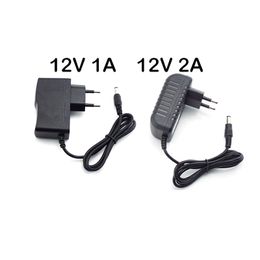 12V 1A 2A 1000mA AC to DC Power Adapter Supply Charger US EU Plug 5.5mm x 2.1mm 2000ma 100-240V switch for LED Strip Light CCTV