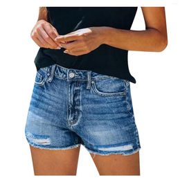 Women's Shorts Pants Women Jeans High Hole Summer Waist Sexy Slim Hiking