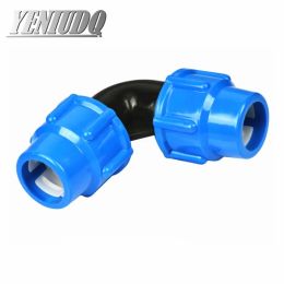 Fast Joint Elbow Plastic PE Pipe Fittings Blue Cap Fast Joint 16mm 20mm 25mm 32mm 40mm 50mm 63mm Tap Water Irrigation