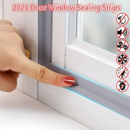 40m/10m Wearable Door Window Sealing Strips Pu Foam Self Adhesive Acoustic Tape Waterproof Dustproof Sealing Tapes Weatherstrips