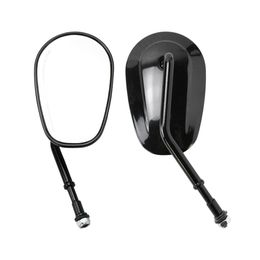 Motorcycle Rear View Rearview Side Mirrors Black For Harley Touring Softail Sportster XL 883 1200 Road King Electra Glide Fatboy