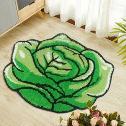 Carpets Farm Vegetable Soft Plush Rugs Green Cauliflower Tufted Bath Mat Living Room Bedroom Decor Carpet Non-slip Kitchen Floor Doormat