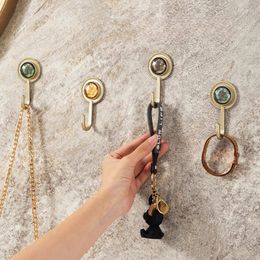 Hooks Raymeel-Self Adhesive TPR Wall Hook Diamond Kitchen Bathroom Coat Bag Towel Hanger No Hole Punch Sticky Door Luxury 4 Pcs