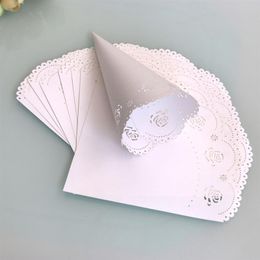 Cones Paper Holders Cone For Petal Charcuterie Holder Food Craft Hollow Party Snow Wedding Biodegradable Flower Rose