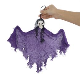 Halloween Hanging Skull Head Ghost Haunted House Escape Horror Props Ornament Halloween Party Decorations for Home Terror Scary