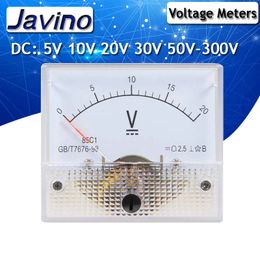 DC Analog Panel Volt Voltage Meter Voltmeter Gauge 85C1 5V 10V 15V 20V 30V 50V 100V 200V 300V Mechanical Voltage Meters