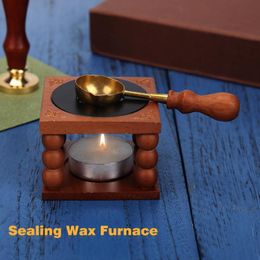 Retro Sealing Wax Furnace Stove Pot Fire Wax Seal Stamp Metal Wax Bead Stick Warmer Sealing Wax Melting Furnace Stove DIY Craft