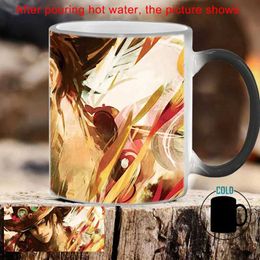 Mugs Handsome Straw Hat Colour Changing Mug BSKT-026 Cups and Mugs Drinkware Discoloration Cup Sublimation Tumblers Personalised Gifts 240410