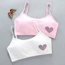 Yoga Outfit 8-16 Years Cotton Girls Training Bra Adolescente Girl's Sport Bras Teen Girl Underwear Push Up Teens With Chest Pad