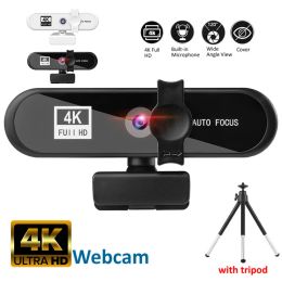 Webcams 2K 4K Webcam Sailvde Conferentie Pc Webcam With Gift Tripod Autofocus Usb Web Camera Laptop Mini Camera 1080P with Microphone