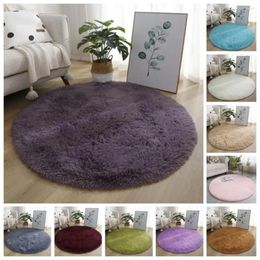 Carpets Luxury Round Fluffy Area Rugs Bedroom Super Soft Non-Slip Design Circle Rug Floor Carpet Kids Girls Room Nursery