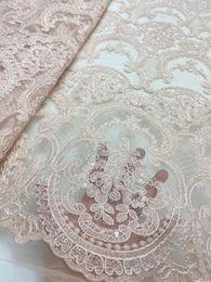 Pure White African Mesh Lace Fabrics 2021 High Quality Dry Lace Fabric French Nigerian Tulle Net Lace Fabric For Wedding Dress
