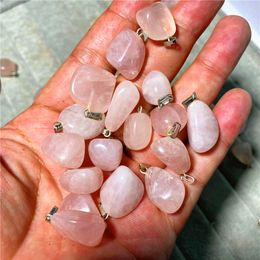 Natural Stones And Crystal Rose Quartz Pink Crystals Pendant Gravel Spiritual Wicca Gems Wichcraft Ornaments For Home Decoration