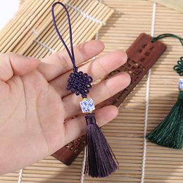 2Pcs High Quality Porcelain Chinese Knots Tassels DIY Jewellery Curtain Garment Decorative Accessories Pendant Craft Tassels