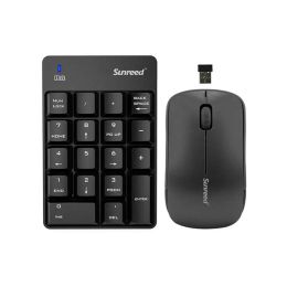 Combos 2.4GHz Numeric Keypad Number Keyboard 18 Keys Wireless Optical Mouse Combo Set