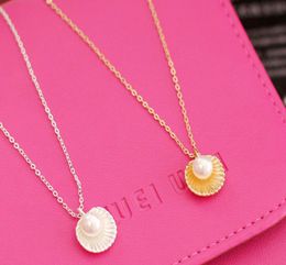 Pearl Necklace Korean Version Of The Imitation Pearl Shell Pendant Necklace Short Clavicle Necklace5993732