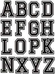 Black 26 letters thermal stickers for clothes small size custom patch DIY stripes appliques