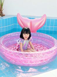 Mermaid Pool Unique Round Iatable Swimming Pool Bathing Tub Outdoor Summer Swimming Pool Seat Ring Toy For Children Adults