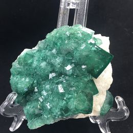 100% Natural Mineral Green Fluorite Crystal Cluster Samples Mineral Crystal Health Energy Energy Healing Stone Collect Souvenir