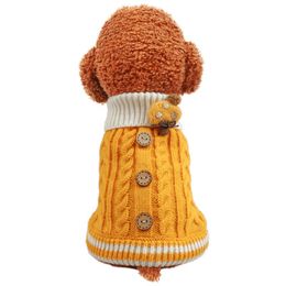 1PC Winter Dog Sweater Jacket Small Dog Clothes Puppy Sweater Pet Dogs Knitting Crochet Cloth Christmas Dog Sweater Warm Product