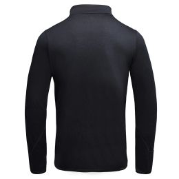 Mens Base Layer Top 50% Merino Wool Fitted Long Sleeve Shirt Lightweight 160G Underwear Active 1/2 Half Zip Sweater Quick-Drying