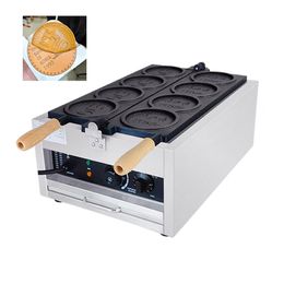 Commercial 4pcs Gold Coin Waffle Machine Cheese Cartoon Coin Scones Waffle Maker