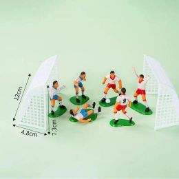 8Pcs/Set Soccer Football Cake Topper Kids Cupcake Topper Decor Model Happy Birthday Party Supplies Children Party Decoration