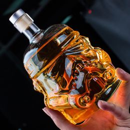 Storm Trooper Wine Decanter 750ml Vintage Liquor Bottle Double-layered Glass Cup Whiskey Gifts for Men new