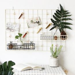 Mesh Wall Metal Wire Basket, Grid Panel Hanging Tray, Wall Mount Organizer, Wire Storage Shelf Rack