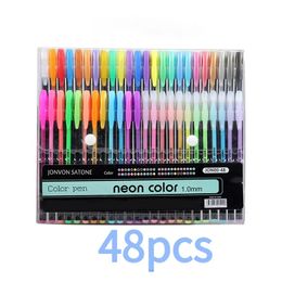 48 Colours Sketch Pen Marker Painting Drawing Stationery Colour Brush Pen Kawaii Art Markers Stationery Crafts Brush Pens Set Gift 240328
