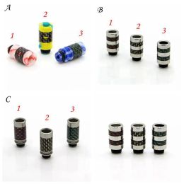 Carbon Fiber Acrylic or SS Stainless Steel 510 Drip Tips Mouthpiece Wide Bore Drip Tips Colorful Drip tip fit RDA RBA RTA Atomizer ZZ