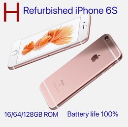 Original Unlock Genuine iPhone 6S with Fingerprint 4.7in A8 1G RAM 16/64/128GB ROM IOS unlock LTE 4G phone Battery life 100% lte smartphone