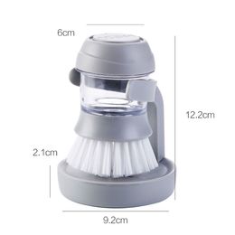 Automatic Liquid Filling Cleaning Brush Tool Kit Dish Soap Dispenser Refillable Cups and Pots Washer Kitchen Accessories Gadgets