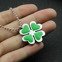 Pendant Necklaces Anime Tokyo Revengers Necklace Hinata Tachibana Four Leaf Clover Necklace For Women Girls Choker Stainless steel No Fade Jewellery 240410