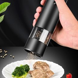 Electric Salt and Pepper Grinder,Spice Mill Grinder Adjustable Spices Grinder with LED Light Kitchen Tools