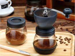 Portable Manual Coffee Machine Grinder Adjustable Ceramic Burr Mill Hand Crank Household Crusher Bean Tools WF1013