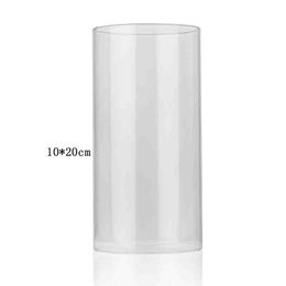 Dia 7cm / 10cm Clear Hurricane Candleholders Clear Glass Cylinder Open Both Ends Chimney Tube Open Ended Hurricane Candle Shade