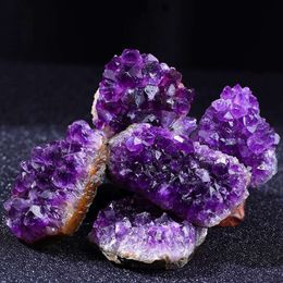 200g-300g Natural Raw Amethyst Cluster Geode Druzy Purple Quartz Crystal Reiki Healing Stones Specimen Home Decor Crafts 1pc