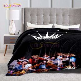 Kpop Star Stray Kids Blanket fluffy Blankets for Beds Sofa Cover Bed Sheet Soft Carpet Bedding Queen Size Room Decor Fans Gift